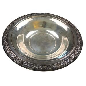 Vintage Sheridan Silver Plate‎ Ornate Border Small Serving Bowl Holloware